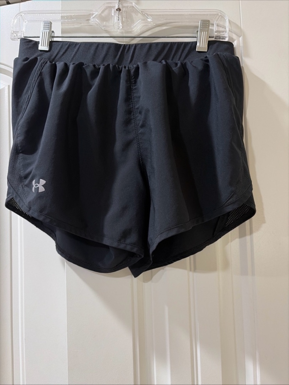 Under Armour Women’s Black Athletic Shorts with Reflective Logo